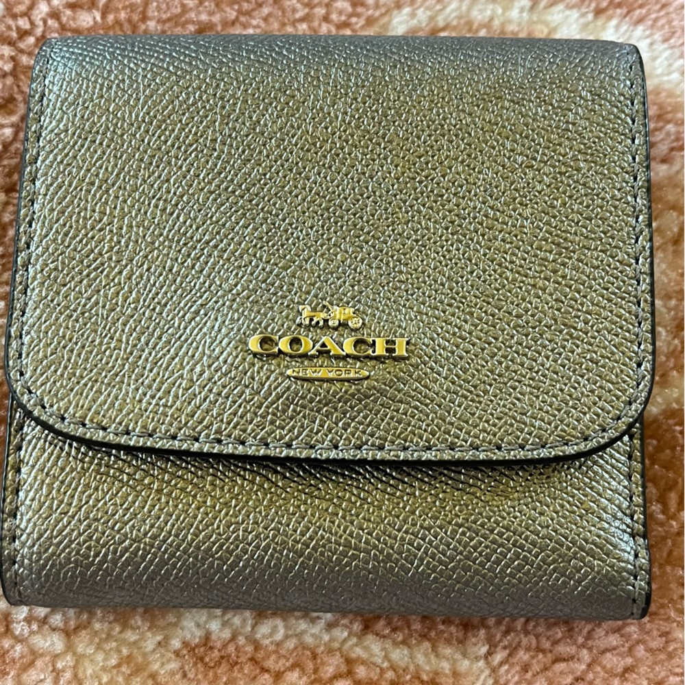 Coach Metallic Trifold Wallet